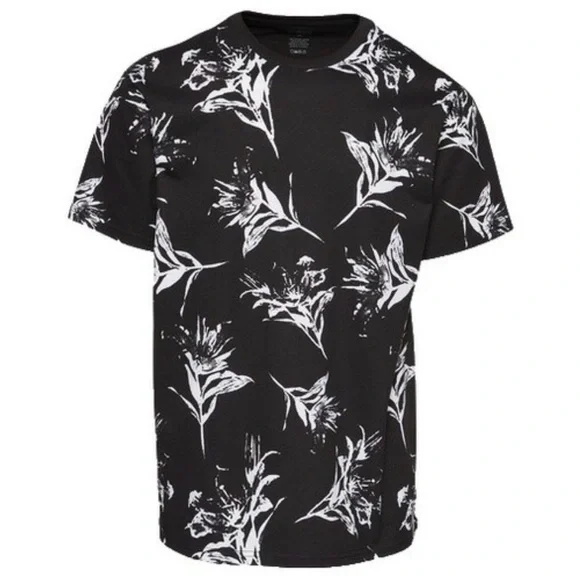 Monochrome Floral Men's Tee - Picture 1 of 1